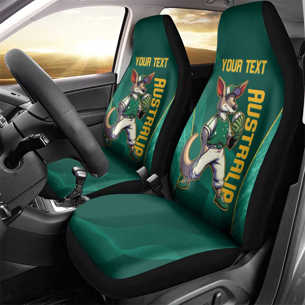 Custom Baseball Australia Car Seat Cover Go Champions - Aussie Kangaroo Mascot