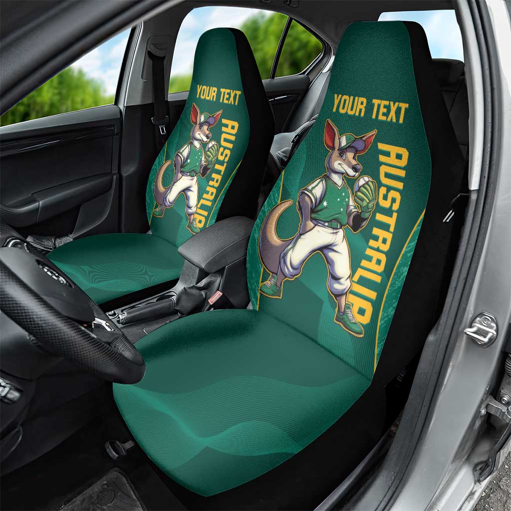Custom Baseball Australia Car Seat Cover Go Champions - Aussie Kangaroo Mascot