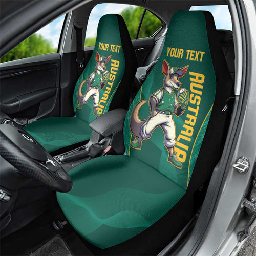 Custom Baseball Australia Car Seat Cover Go Champions - Aussie Kangaroo Mascot