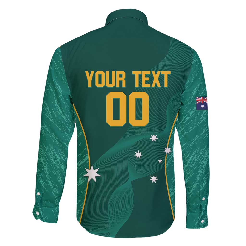 Custom Baseball Australia Family Matching Long Sleeve Bodycon Dress and Hawaiian Shirt Go Champions - Aussie Kangaroo Mascot
