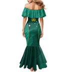 Custom Baseball Australia Family Matching Mermaid Dress and Hawaiian Shirt Go Champions - Aussie Kangaroo Mascot