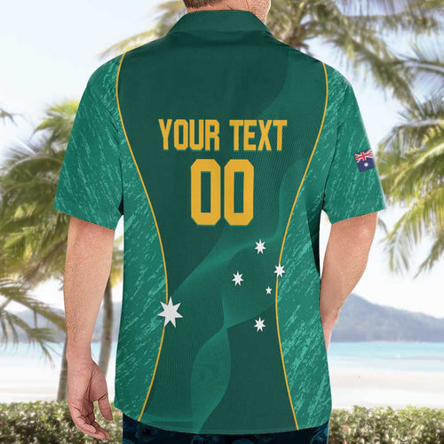 Custom Baseball Australia Hawaiian Shirt Go Champions - Aussie Kangaroo Mascot
