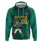 Custom Baseball Australia Hoodie Go Champions - Aussie Kangaroo Mascot