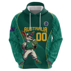 Custom Baseball Australia Hoodie Go Champions - Aussie Kangaroo Mascot