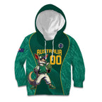Custom Baseball Australia Kid Hoodie Go Champions - Aussie Kangaroo Mascot