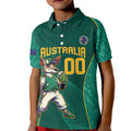 Custom Baseball Australia Kid Polo Shirt Go Champions - Aussie Kangaroo Mascot