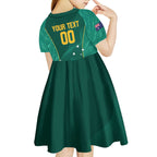 Custom Baseball Australia Kid Short Sleeve Dress Go Champions - Aussie Kangaroo Mascot