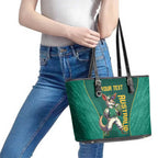 Custom Baseball Australia Leather Tote Bag Go Champions - Aussie Kangaroo Mascot