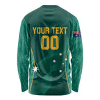 Custom Baseball Australia Long Sleeve Shirt Go Champions - Aussie Kangaroo Mascot