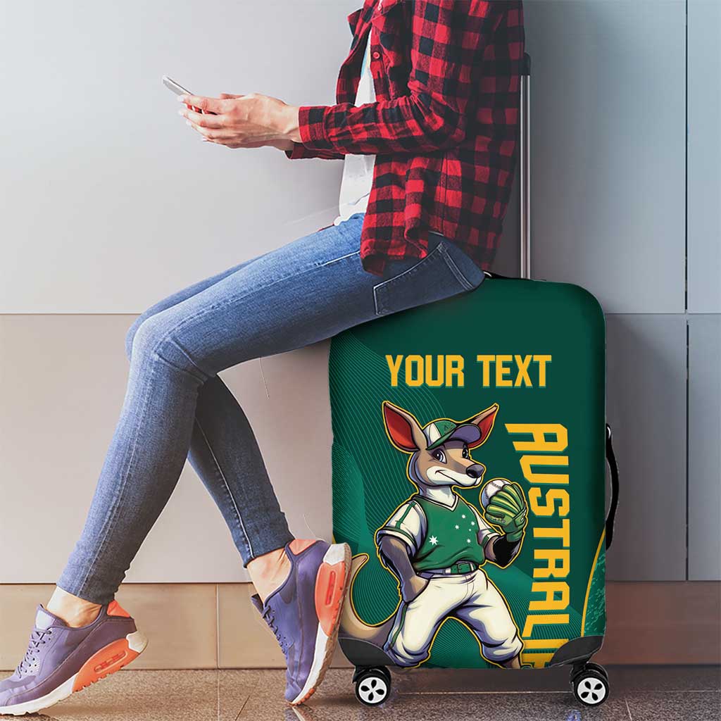 Custom Baseball Australia Luggage Cover Go Champions - Aussie Kangaroo Mascot