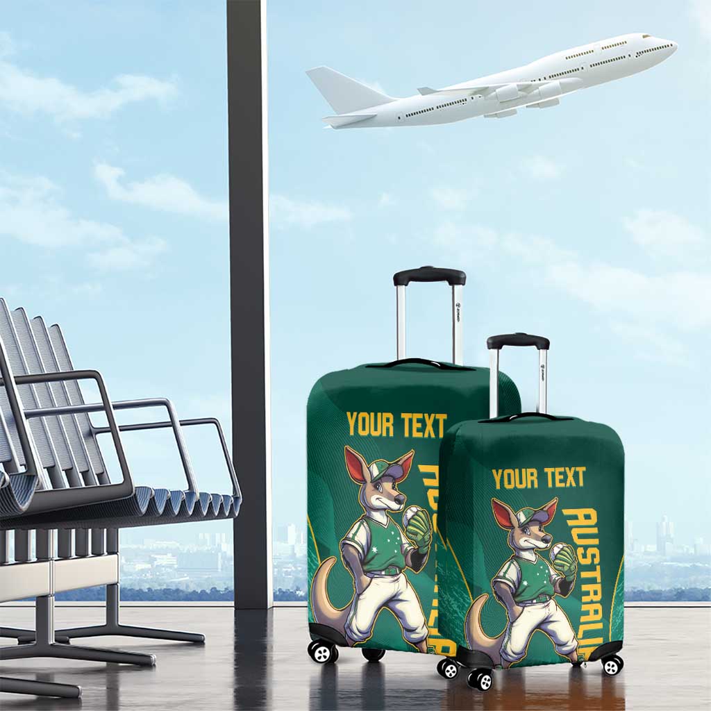 Custom Baseball Australia Luggage Cover Go Champions - Aussie Kangaroo Mascot