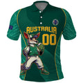 Custom Baseball Australia Polo Shirt Go Champions - Aussie Kangaroo Mascot