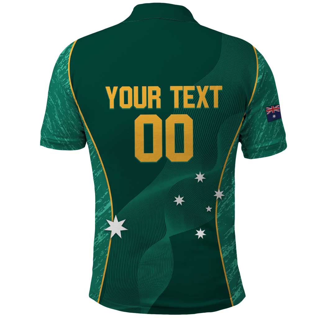 Custom Baseball Australia Polo Shirt Go Champions - Aussie Kangaroo Mascot