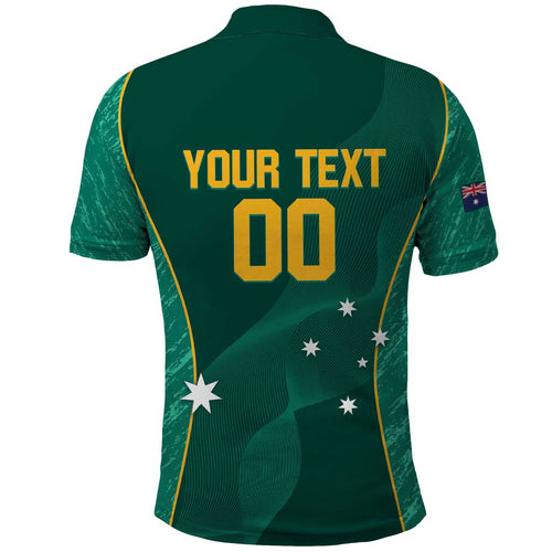 Custom Baseball Australia Polo Shirt Go Champions - Aussie Kangaroo Mascot