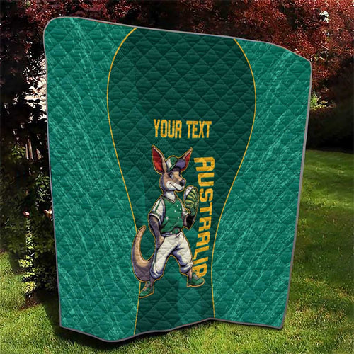 Custom Baseball Australia Quilt Go Champions - Aussie Kangaroo Mascot
