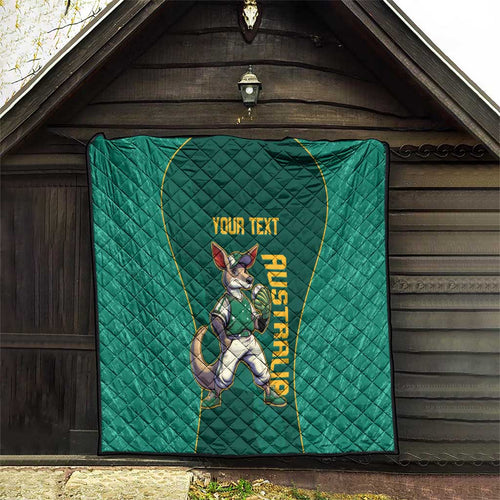 Custom Baseball Australia Quilt Go Champions - Aussie Kangaroo Mascot