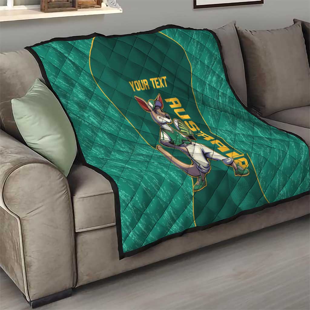 Custom Baseball Australia Quilt Go Champions - Aussie Kangaroo Mascot
