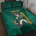 Custom Baseball Australia Quilt Bed Set Go Champions - Aussie Kangaroo Mascot
