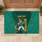 Custom Baseball Australia Rubber Doormat Go Champions - Aussie Kangaroo Mascot