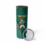 Custom Baseball Australia Skinny Tumbler Go Champions - Aussie Kangaroo Mascot