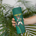 Custom Baseball Australia Skinny Tumbler Go Champions - Aussie Kangaroo Mascot