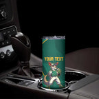Custom Baseball Australia Skinny Tumbler Go Champions - Aussie Kangaroo Mascot
