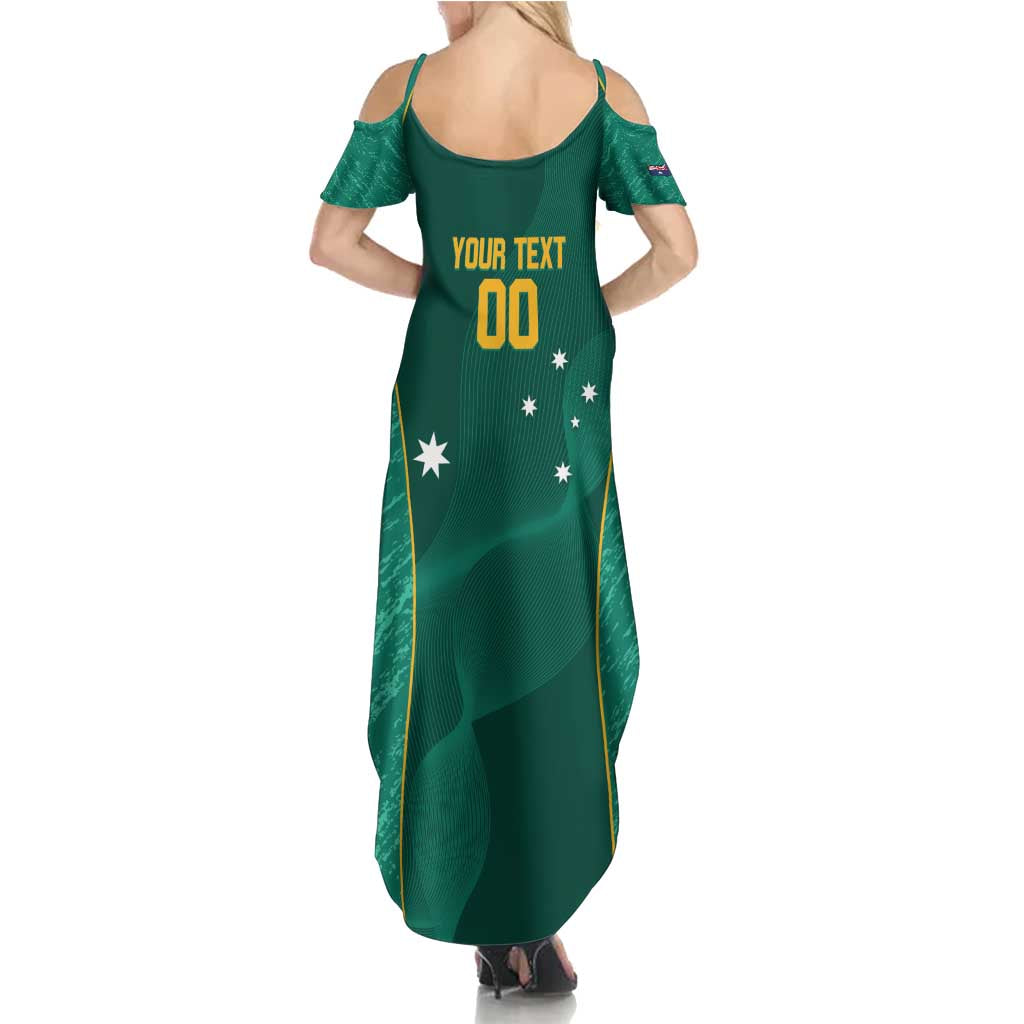 Custom Baseball Australia Summer Maxi Dress Go Champions - Aussie Kangaroo Mascot