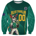 Custom Baseball Australia Sweatshirt Go Champions - Aussie Kangaroo Mascot