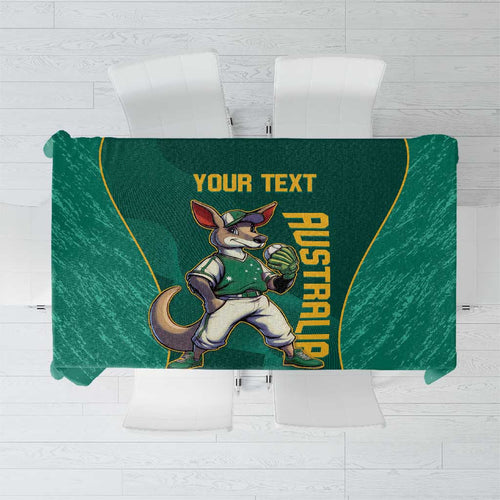 Custom Baseball Australia Tablecloth Go Champions - Aussie Kangaroo Mascot