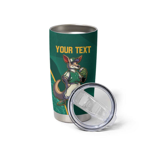 Custom Baseball Australia Tumbler Cup Go Champions - Aussie Kangaroo Mascot