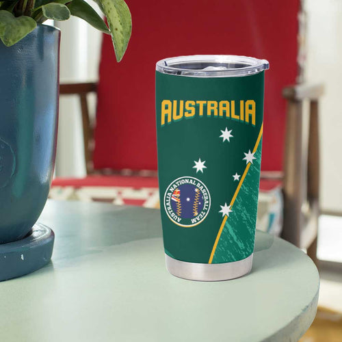 Custom Baseball Australia Tumbler Cup Go Champions - Aussie Kangaroo Mascot