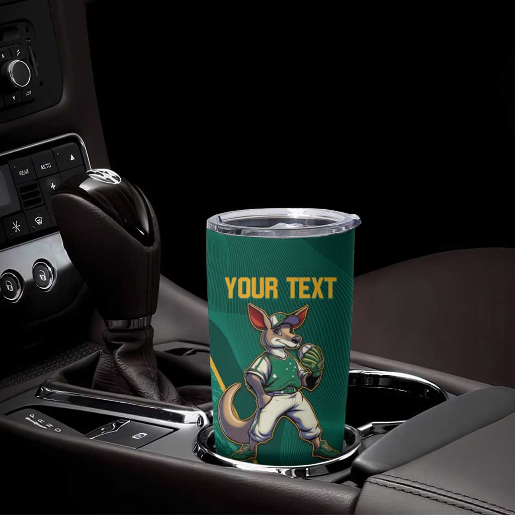 Custom Baseball Australia Tumbler Cup Go Champions - Aussie Kangaroo Mascot