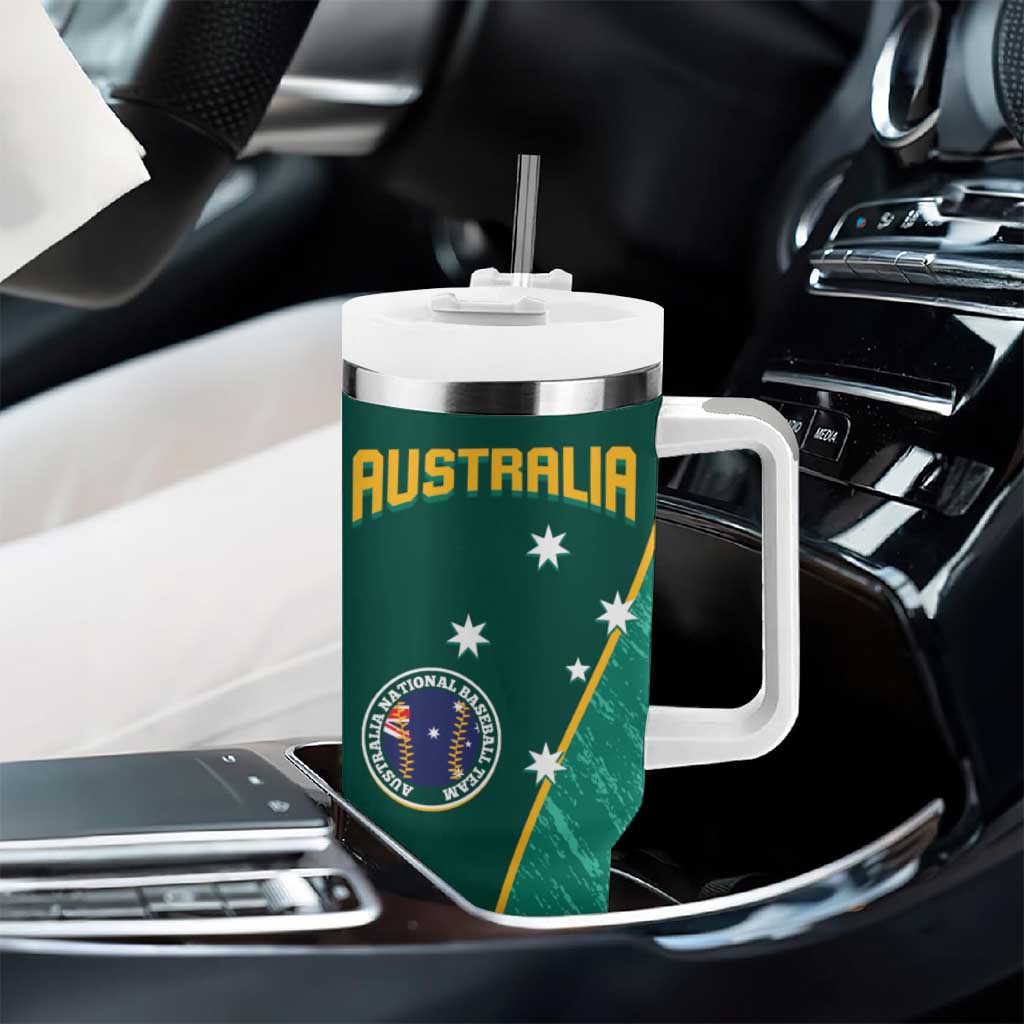 Custom Baseball Australia Tumbler With Handle Go Champions - Aussie Kangaroo Mascot