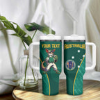 Custom Baseball Australia Tumbler With Handle Go Champions - Aussie Kangaroo Mascot
