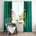 Custom Baseball Australia Window Curtain Go Champions - Aussie Kangaroo Mascot