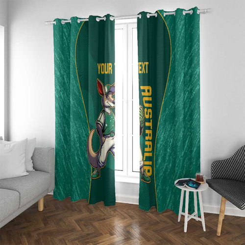 Custom Baseball Australia Window Curtain Go Champions - Aussie Kangaroo Mascot