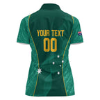 Custom Baseball Australia Women Polo Shirt Go Champions - Aussie Kangaroo Mascot