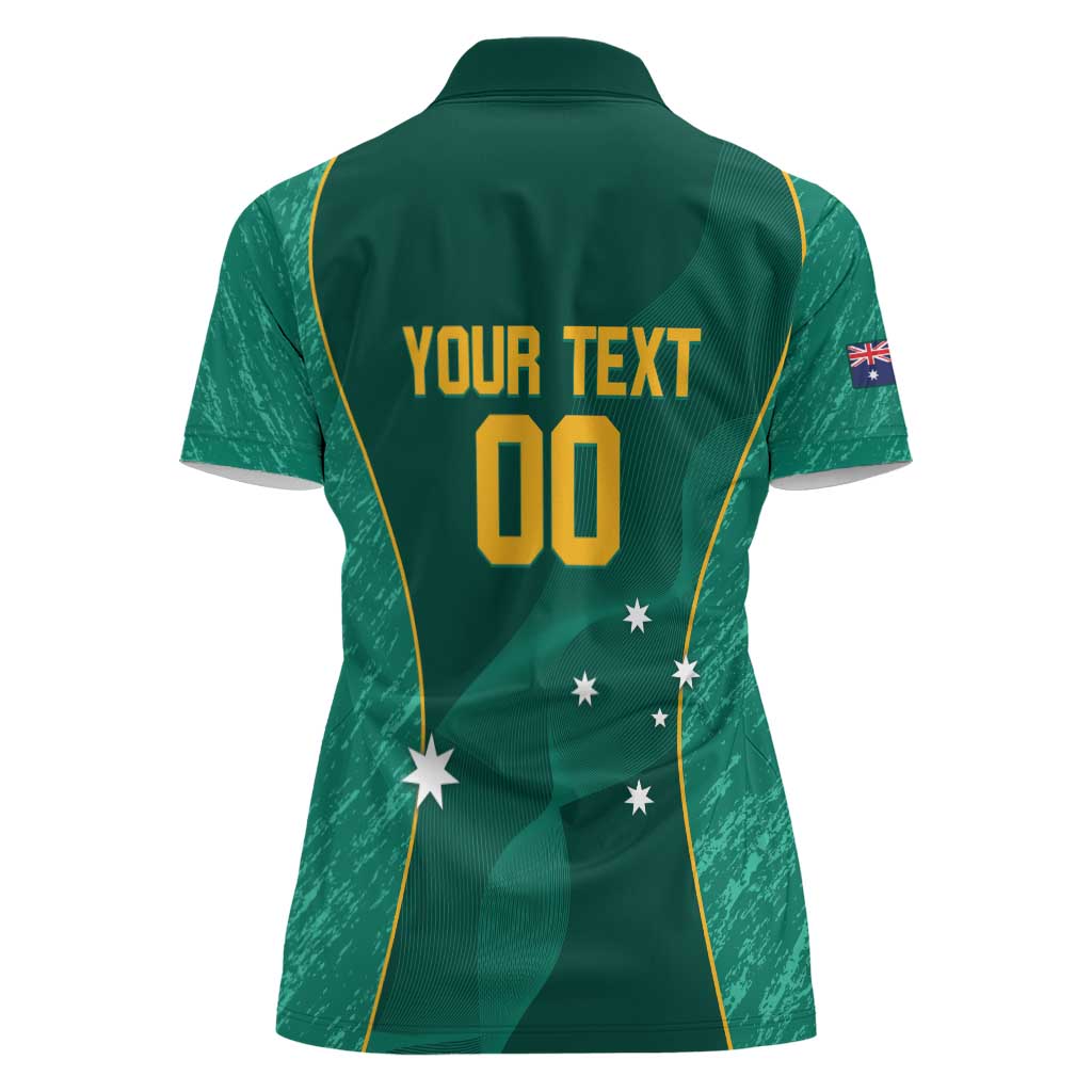 Custom Baseball Australia Women Polo Shirt Go Champions - Aussie Kangaroo Mascot