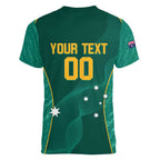 Custom Baseball Australia Women V-Neck T-Shirt Go Champions - Aussie Kangaroo Mascot