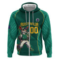 Custom Baseball Australia Zip Hoodie Go Champions - Aussie Kangaroo Mascot