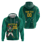 Custom Baseball Australia Zip Hoodie Go Champions - Aussie Kangaroo Mascot
