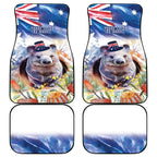 Wombat Australia Day Car Mats Happy 26 January - Banksia Watercolor