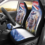 Wombat Australia Day Car Seat Cover Happy 26 January - Banksia Watercolor