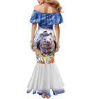 Wombat Australia Day Family Matching Mermaid Dress and Hawaiian Shirt Happy 26 January - Banksia Watercolor
