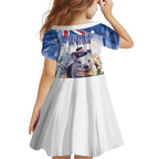 Wombat Australia Day Family Matching Off Shoulder Maxi Dress and Hawaiian Shirt Happy 26 January - Banksia Watercolor