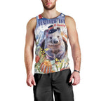 Wombat Australia Day Men Tank Top Happy 26 January - Banksia Watercolor