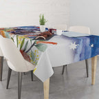 Wombat Australia Day Tablecloth Happy 26 January - Banksia Watercolor
