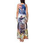 Wombat Australia Day Tank Maxi Dress Happy 26 January - Banksia Watercolor