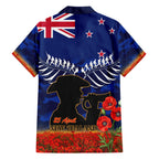 New Zealand ANZAC Day Hawaiian Shirt 25 April Last Post Camouflage With Poppies