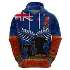 New Zealand ANZAC Day Hoodie 25 April Last Post Camouflage With Poppies